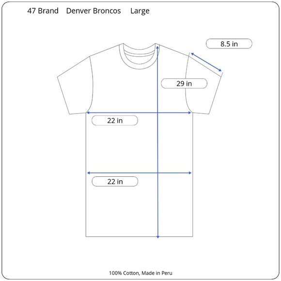 47 Denver Broncos Vintage Big Logo Classic Embroidered Short Sleeve Shirt Large - Picture 10 of 10